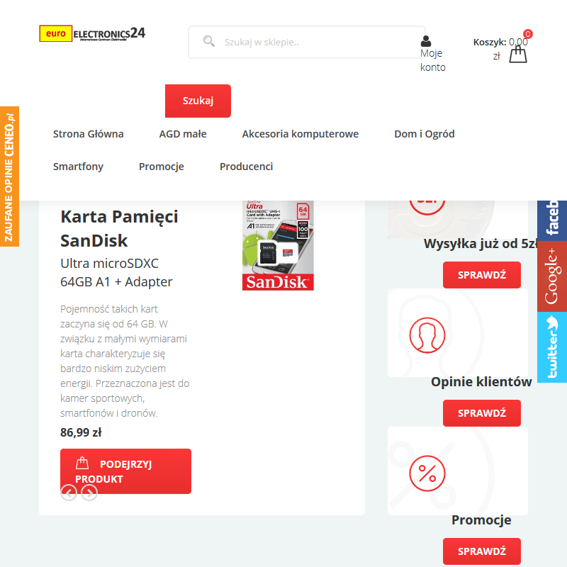Płaski mop 2w1 ze spryskiwaczem