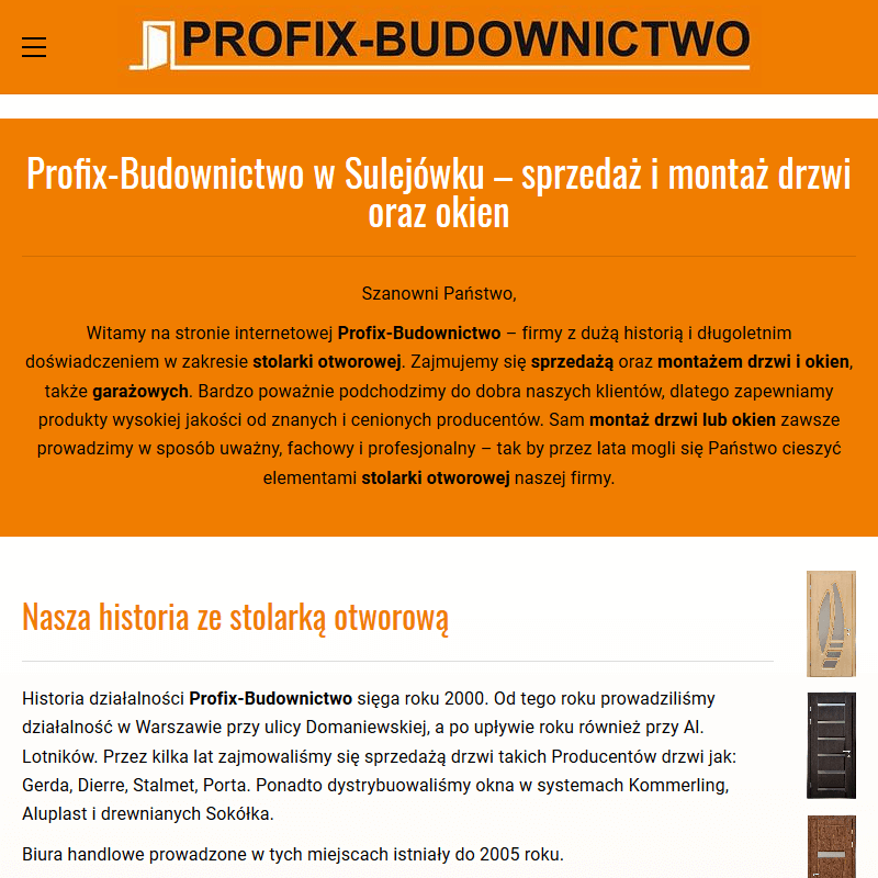 Drzwi drewniane w Sulejówku